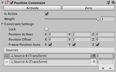 Position Constraint component