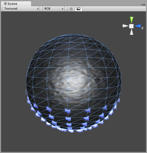 An MPE attached to a sphere with Systematic enabled