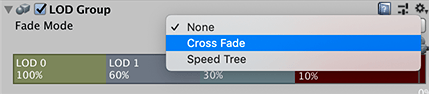 Fade Mode drop-down menu