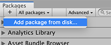 Add package from disk button