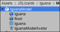 Avatar appears as a sub-Asset of the imported Model