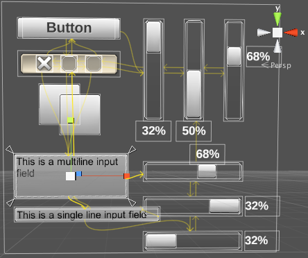 Scene window showing the visualized navigation connections