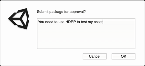 Submit package for approval