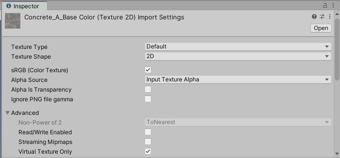 Texture Import Settings - Unity Manual
