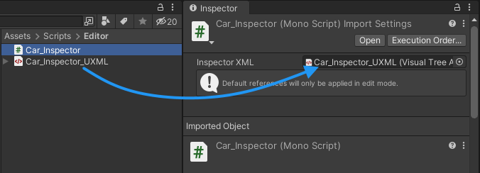 Custom inspector with two labels label